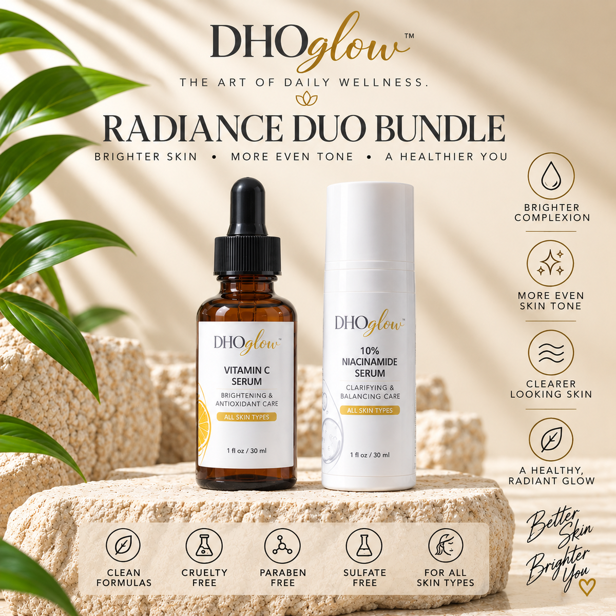 DHOglow Radiance Duo – Vitamin C + Niacinamide
